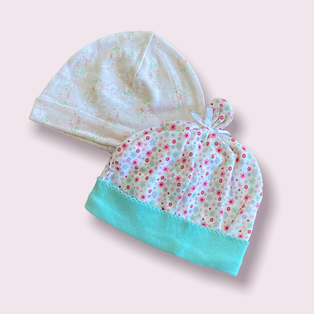 First Impressions Baby Newborn Cap Beanie Hat Bundle